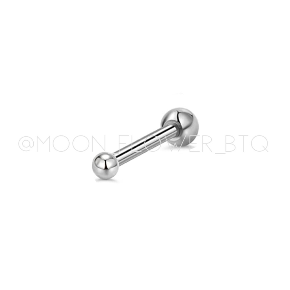 Tiny Barbell Earring 20G – 316L Stainless Steel Stud Piercing Jewelry